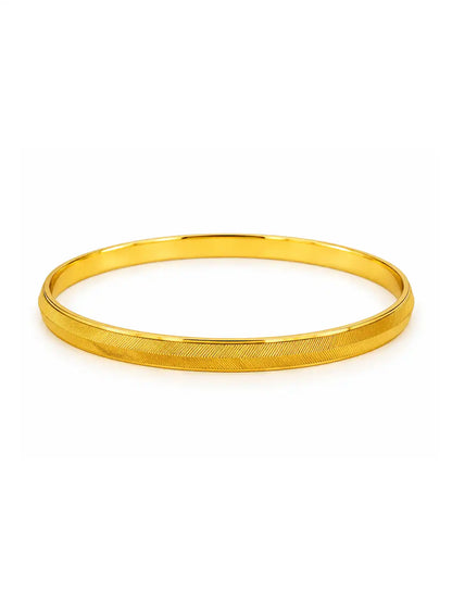 Gold Plated Everyday Minimal Polished Single Bangle