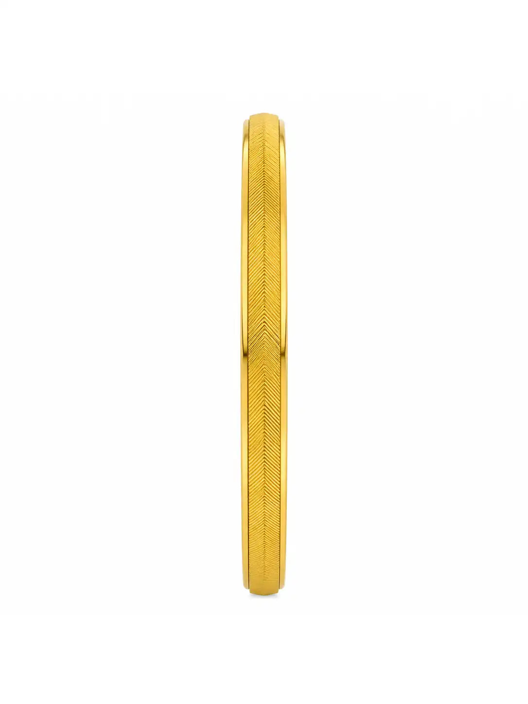 Gold Plated Everyday Minimal Polished Single Bangle