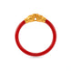 Gold Plated Red Ethnic Single Pola Bangles