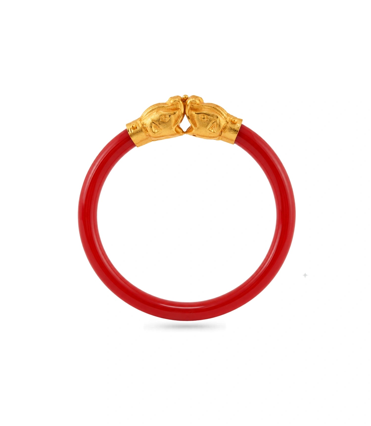 Gold Plated Red Ethnic Single Pola Bangles