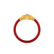 Gold Plated Red Ethnic Single Pola Bangles