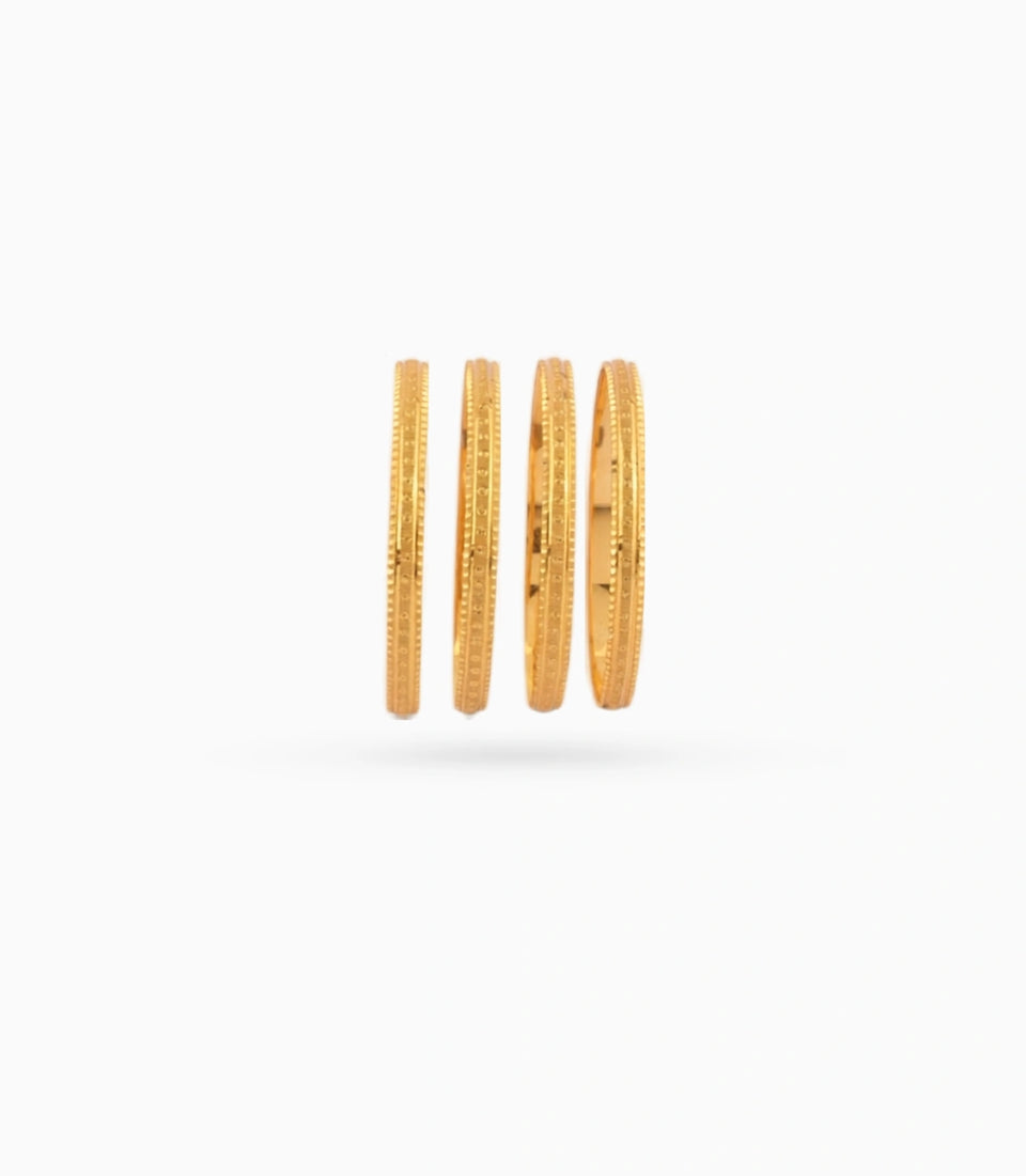 Gold Plated Regular Wear Bangle Set