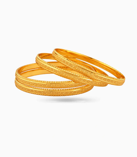 Gold Plated Regular Wear Bangle Set