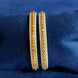 Gold Plated Casual White Pola Bangle Set
