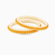 Gold Plated Twisted White Pola Bangle Set