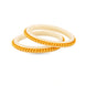 Gold Plated Twisted White Pola Bangle Set