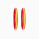 Gold Plated Linear Red Pola Bangle Set