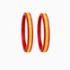 Gold Plated Ethnic Maroon Pola Bangle Set