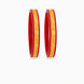 Gold Plated Floral Maroon Pola Bangle Set
