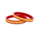 Gold Plated Floral Maroon Pola Bangle Set