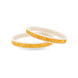 Gold Plated Floral White Pola Bangle Set