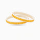 Gold Plated Paisley White Pola Bangle Set