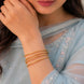 delicate gold plated bangles on hand DBG4690