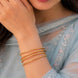 Gold Plated Delicate Bangle Set For Daily Use