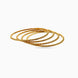 Gold Plated Delicate Bangle Set For Daily Use