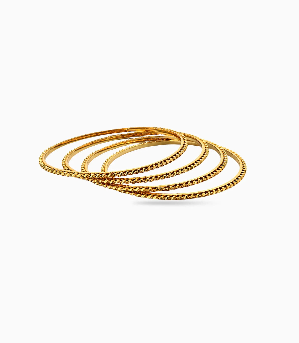 Gold Plated Delicate Bangle Set For Daily Use