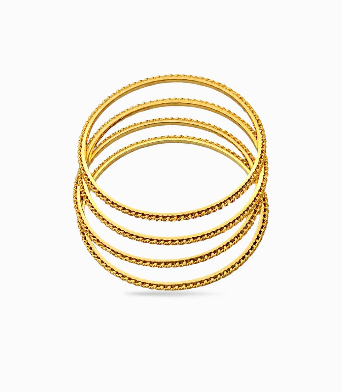 Gold Plated Delicate Bangle Set For Daily Use