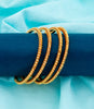 Gold Plated Everyday Twisted Bangle Set
