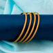 Gold Plated Everyday Grid Bangle Set