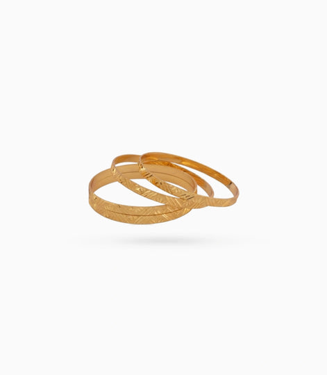 Gold Plated Festive Sunburst Bangle Set