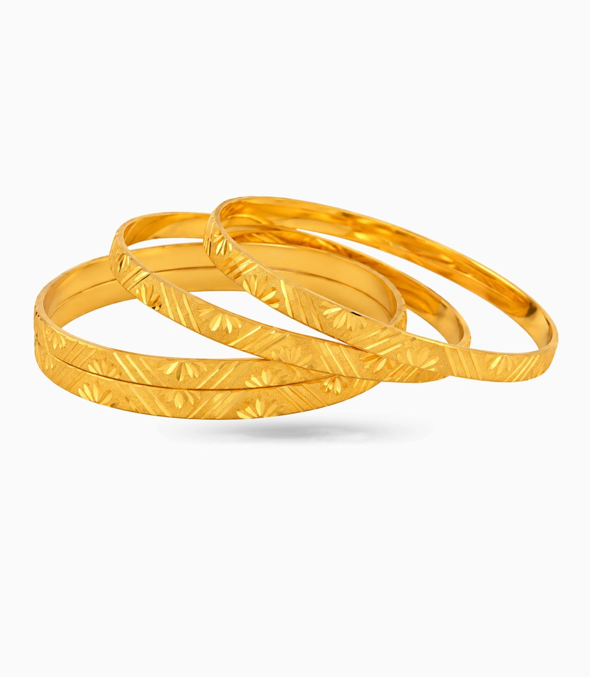 Gold Plated Festive Sunburst Bangle Set