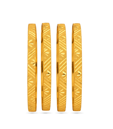 Gold Plated Festive Sunburst Bangle Set