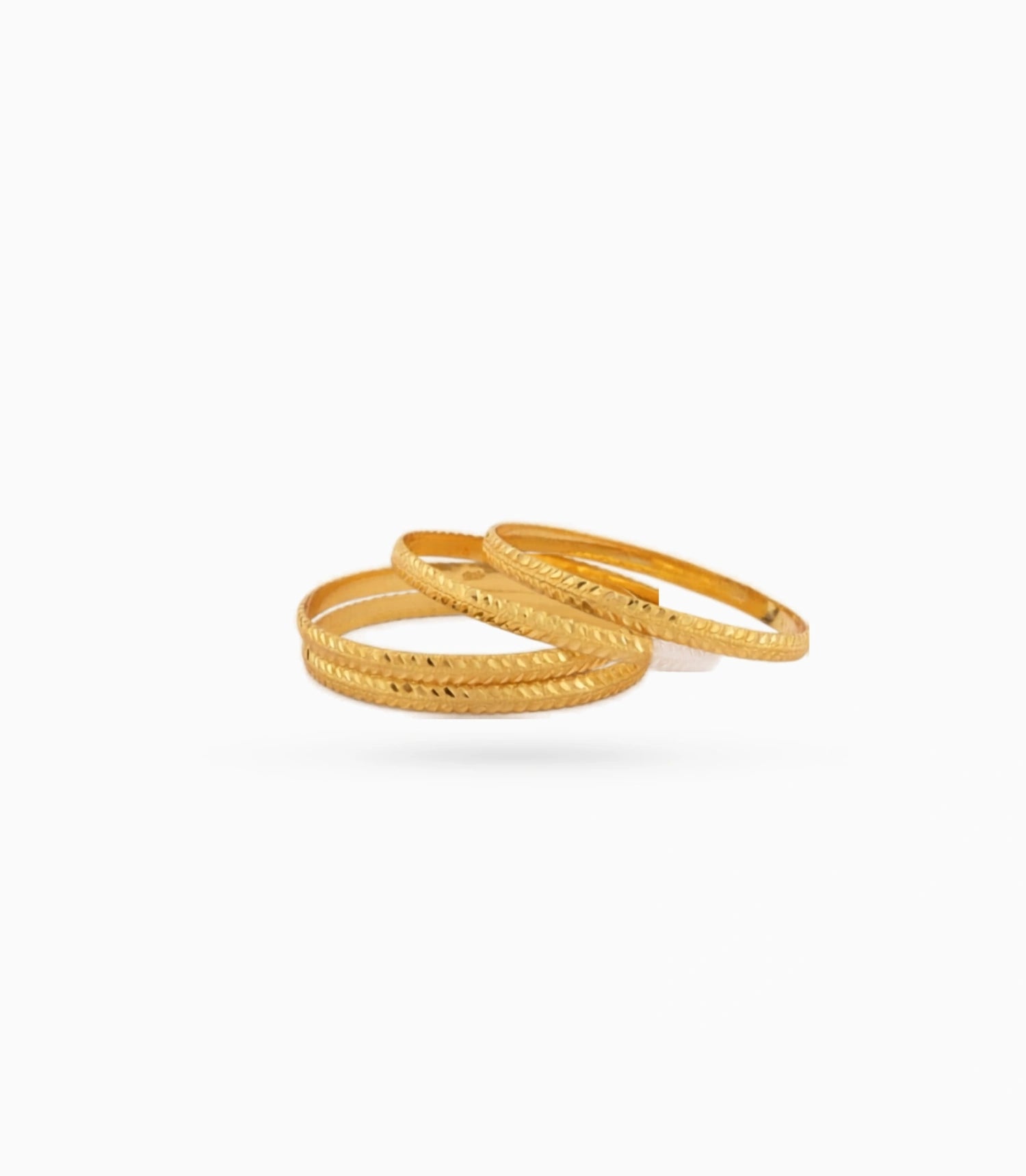 Gold Plated Festive Leaf Bangle Set