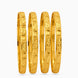 Gold Plated Festive Leaf Motif Bangle Set