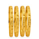 Gold Plated Festive Leaf Motif Bangle Set