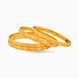 Gold Plated Festive Leaf Design Bangle Set