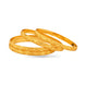 Gold Plated Festive Leaf Design Bangle Set