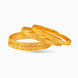 Gold Plated Festive Floral Vine Bangle Set