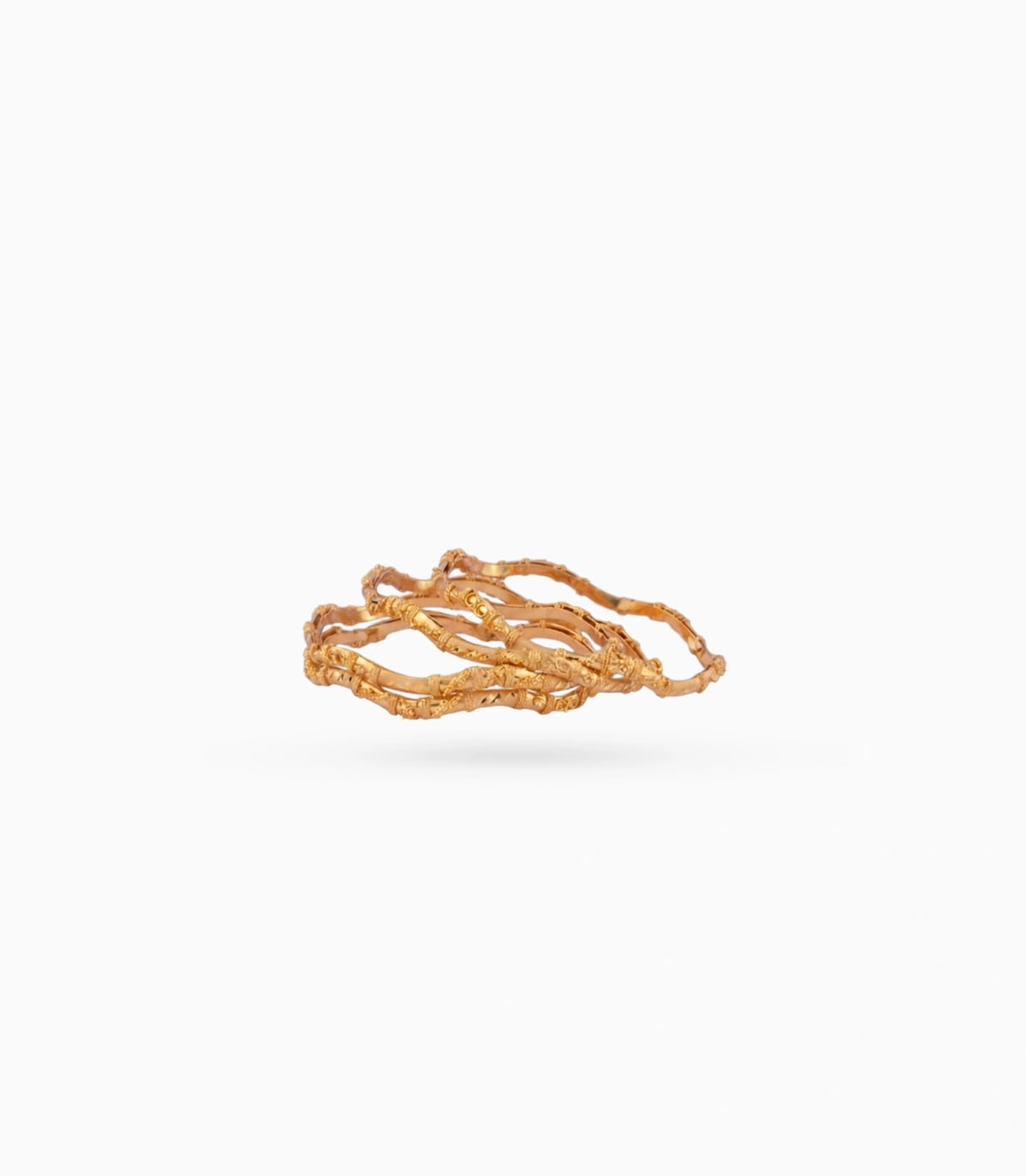 Gold Plated Festive Twisted Designer Bangle Set