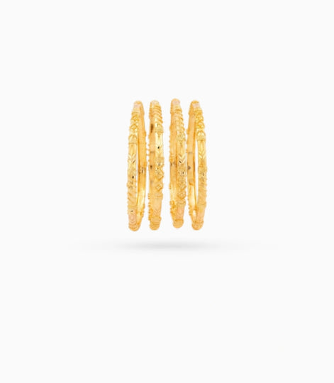 Gold Plated Festive Luxury Designed Bangle Set