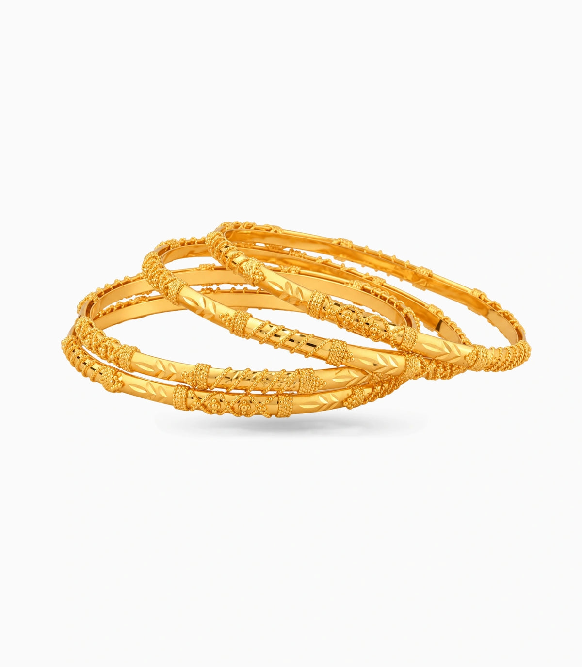 Gold Plated Festive Luxury Designed Bangle Set