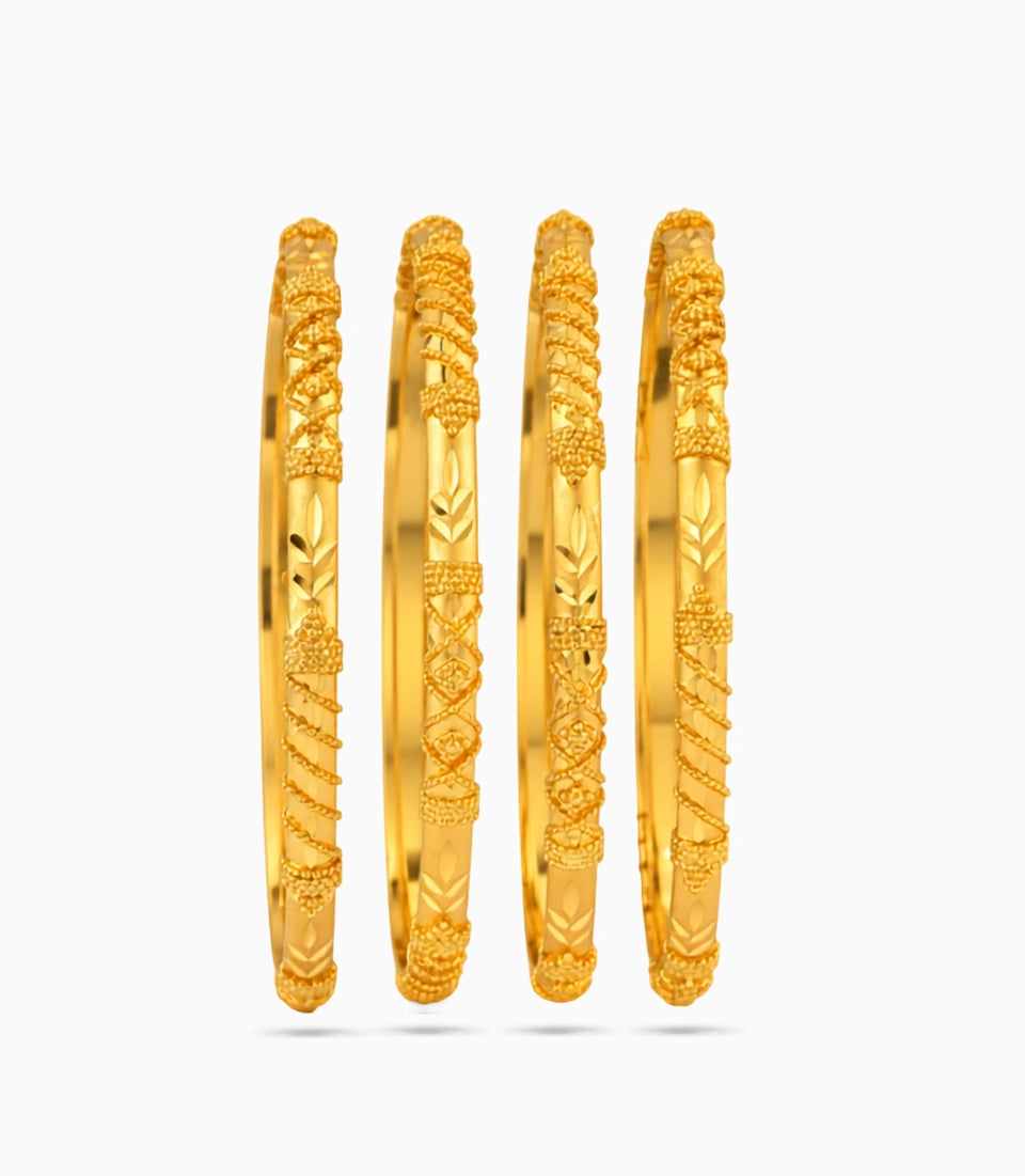 Gold Plated Festive Luxury Designed Bangle Set