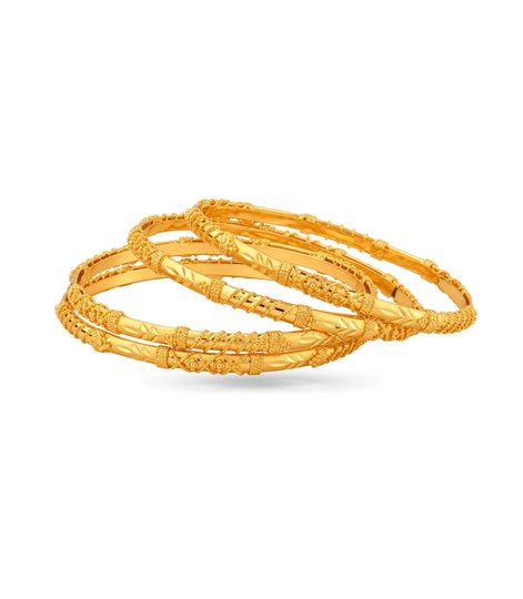 Gold Plated Festive Luxury Designed Bangle Set