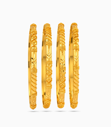 Gold Plated Festive Luxury Designed Bangle Set