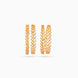 Gold Plated Festive Zigzag Wave Bangle Set