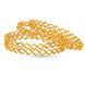 Gold Plated Festive Zigzag Wave Bangle Set