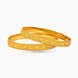 Gold Plated Festive Engraved Floral Bangle Set