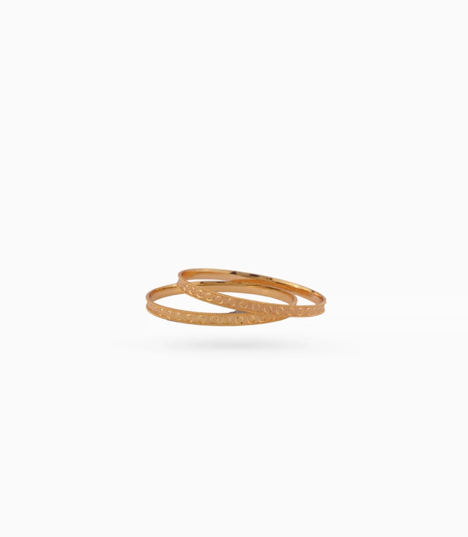 Gold Plated Festive Coin Dot Bangle Set
