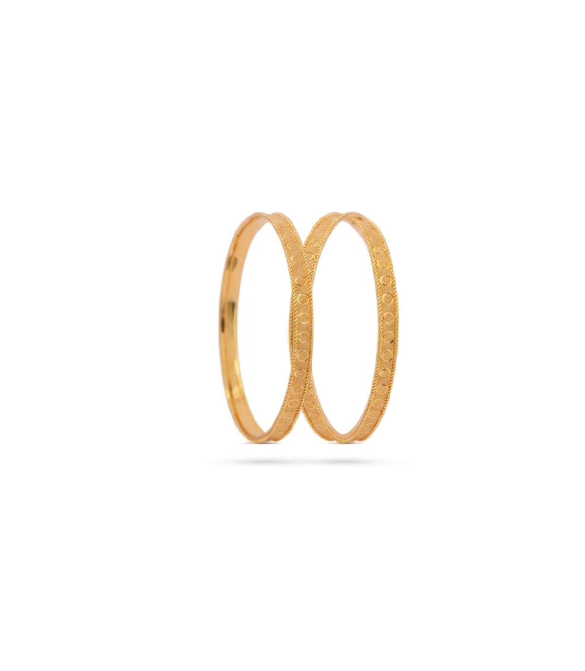 Gold Plated Festive Coin Dot Bangle Set