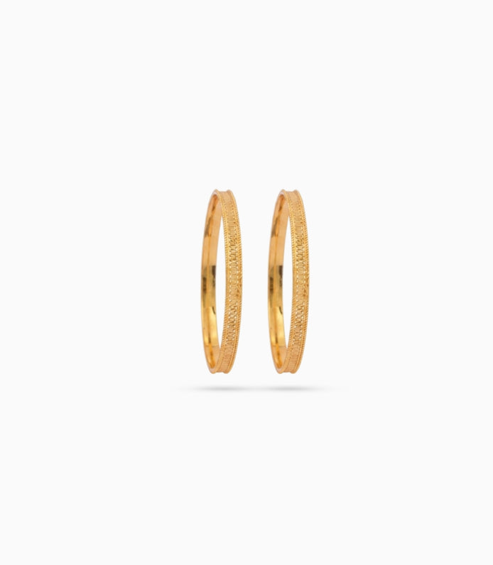 Gold Plated Everyday Coin Motif Bangle Set