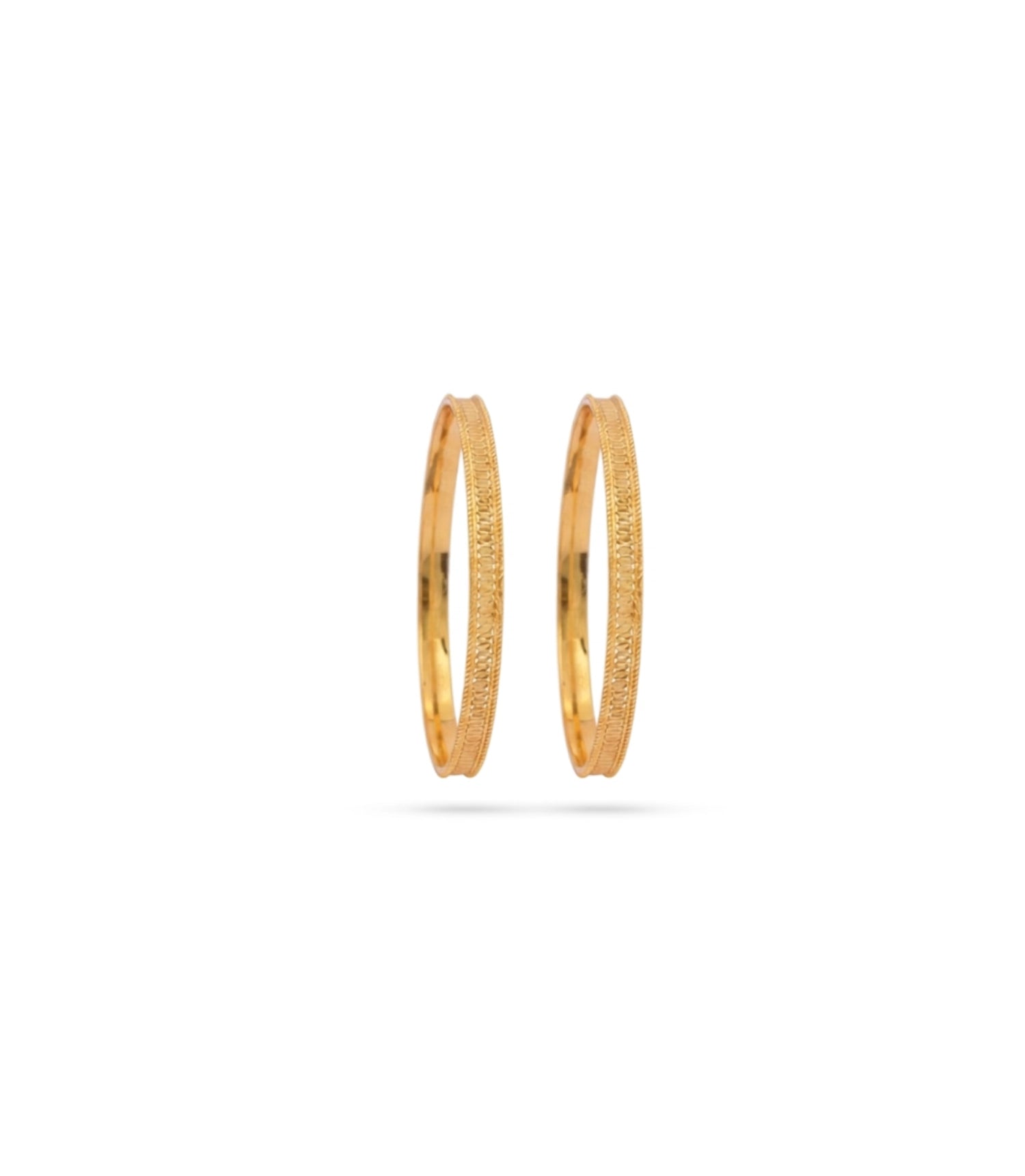 Gold Plated Everyday Coin Motif Bangle Set