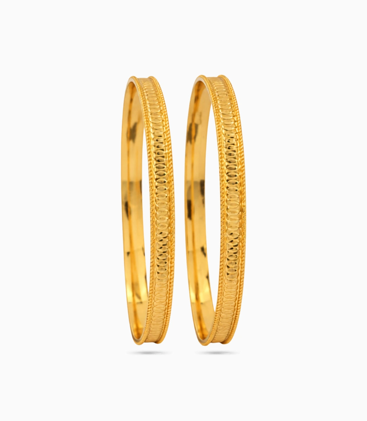 Gold Plated Everyday Coin Motif Bangle Set