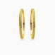 Gold Plated Everyday Leaf Motif Bangle Set