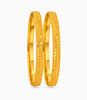 Gold Plated Everyday Leaf Motif Bangle Set