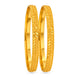 Gold Plated Everyday Leaf Motif Bangle Set
