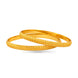 Gold Plated Everyday Leaf Motif Bangle Set